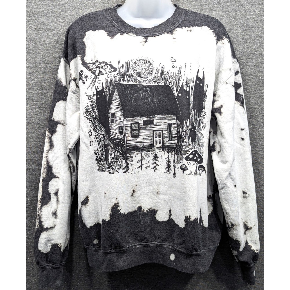 GUILD OF CALAMITY Womens Sweatshirt - Black/White, Stephanie Bayles Art, Medium